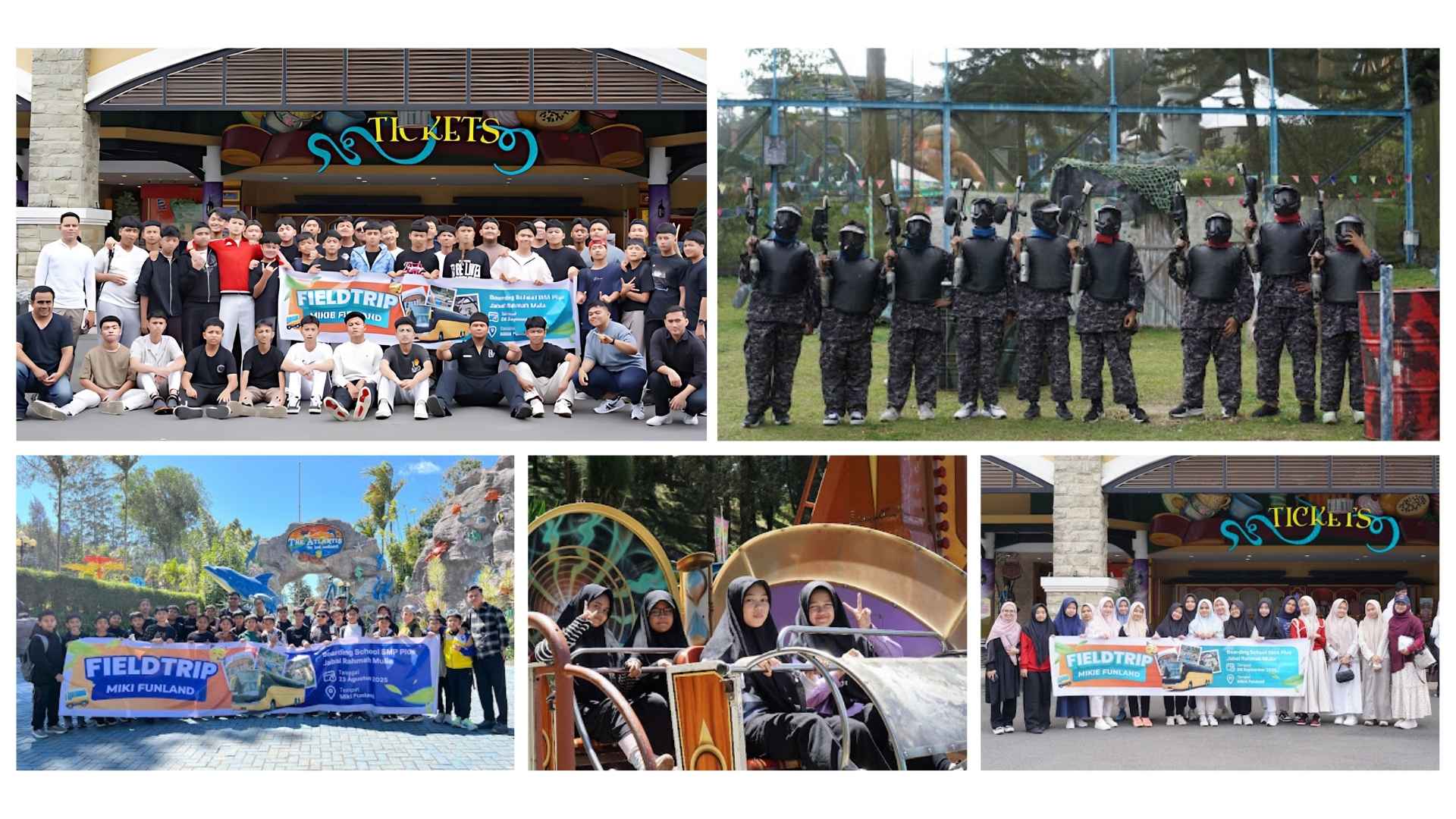 Siswa SMA Jabal Rahmah Mulia dalam kegiatan pendidikan karakter di Mikie Funland